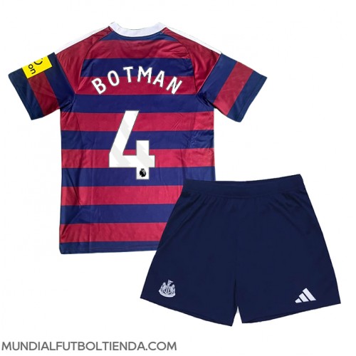 Camiseta Newcastle United Sven Botman #4 Segunda Equipación Replica 2024-25 para niños mangas cortas (+ Pantalones cortos)